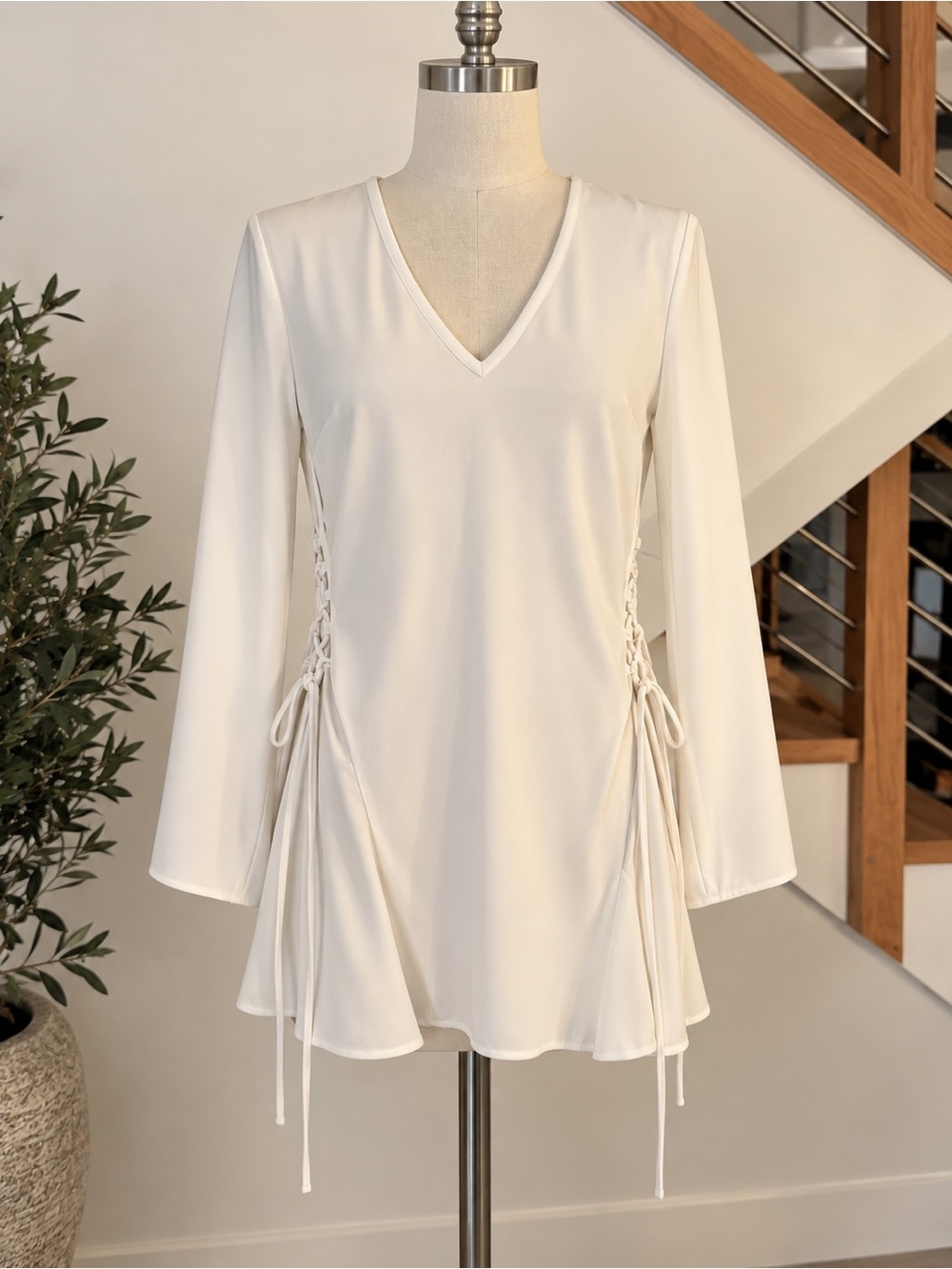 Finders Keepers Fly Away Mini Dress in Ivory / White - Size XS